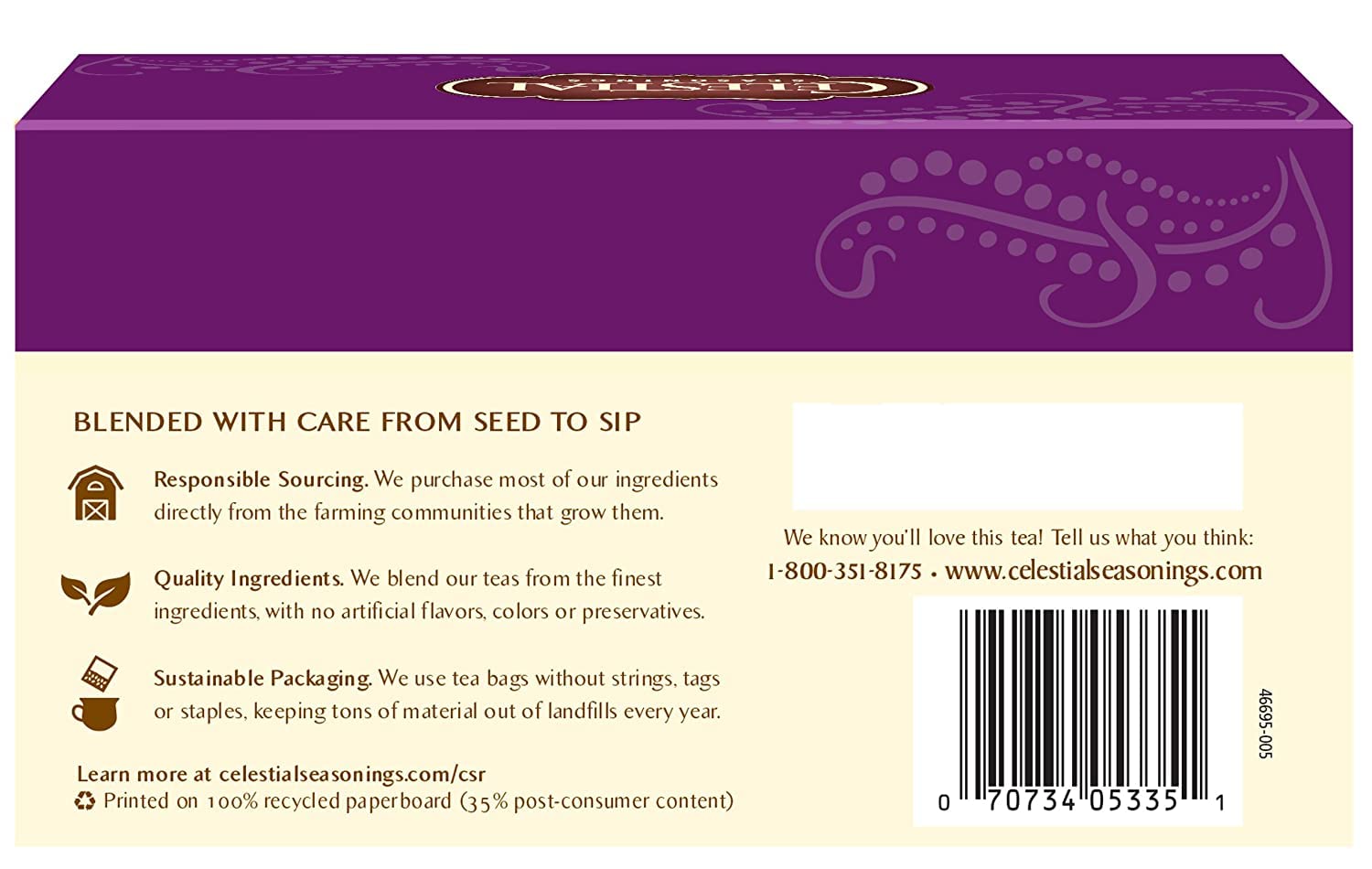 Celestial Seasonings Tea Wild Berry Zinger (Pack of 3)