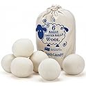Handy Laundry Wool Dryer Balls - 2.5 Inch - Natural Fabric Softener, Reusable, Reduces Clothing Wrinkles and Saves Drying Time, Better Alternative