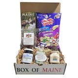 Box of Maine - 5-item Gift Pack - Humpty Dumpty All Dressed, Chocolate Whoopie Pie, Wild Maine Blueberry Jam, Maine Maple Syrup and Maine Woods Candle