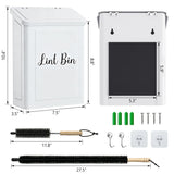 rumlick Magnetic Lint Bin for Laundry Room- Wall Mounted Metal Lint Box Holder Trash Can with Dryer Lint Brush, Laundry Room Organization and Storage