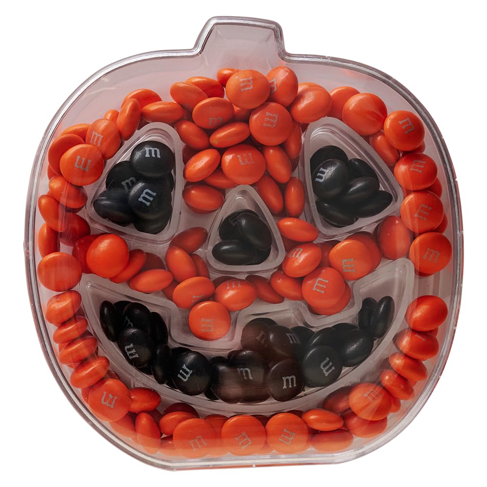 M&M'S Halloween Milk Chocolate Candy, Orange & Black, 1 lb Pumpkin Gift Box