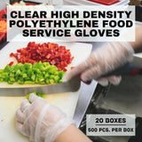 PackagingSuppliesByMail PSBM Large Food Prep Gloves, 5000 Pairs Latex Free Gloves for Multipurpose use, 1.5 Mil Snug Fit Powder Free Glove, 2X Stretch
