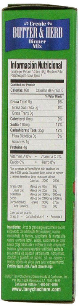 Tony Chacheres Creole Butter & Herb Mix (12x7 OZ)