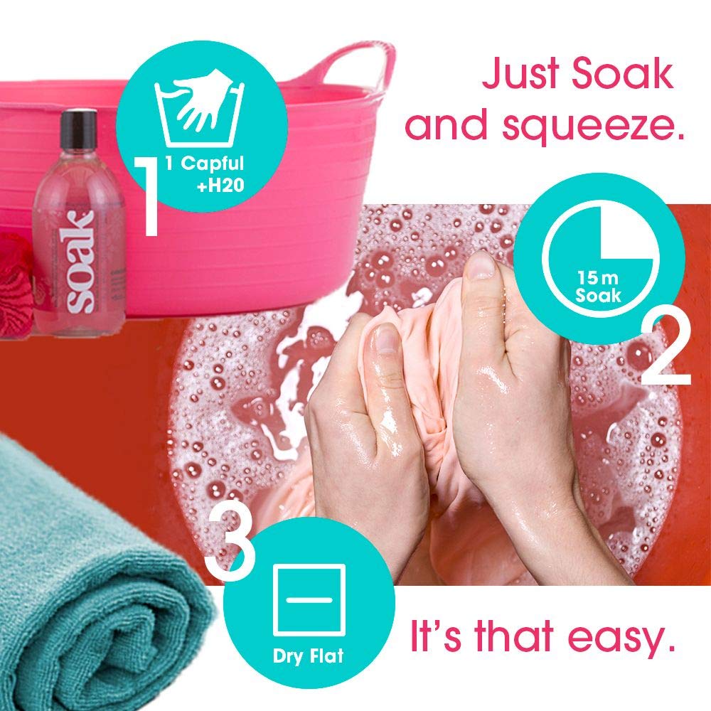 Soak Laundry Soap - 2 Pack Shop & Share | No Rinse, Plant Derived Hand Wash Detergent - 375 ml / 12 fl. oz, 75+ Washes (Scentless)