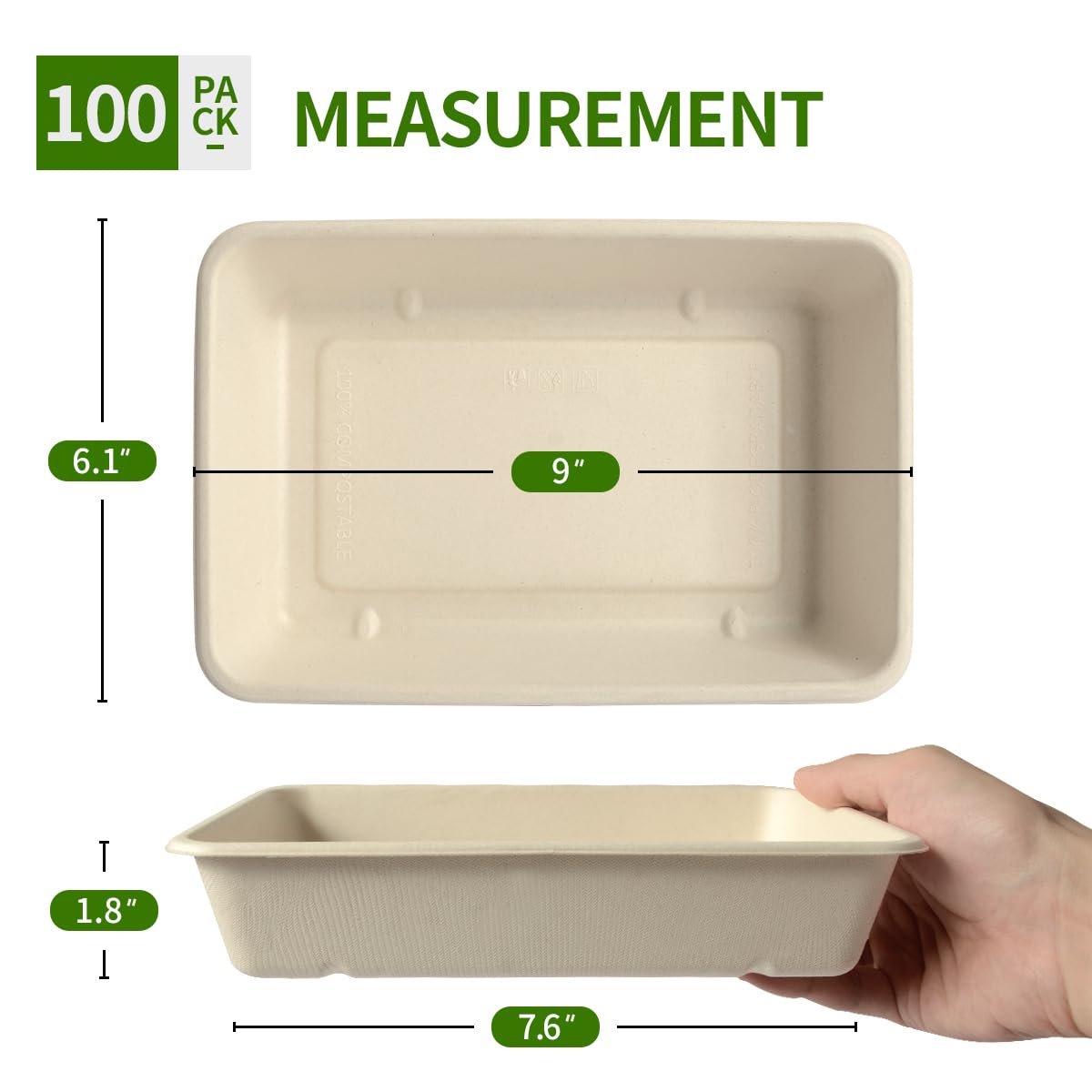 AICHEF 100 Pack 30 oz Large Paper Bowls for Salad, Pasta, Nacho, Burrito, Microwavable Wide Deep Disposable Bowls for Potato, Taco Bar Party Catering