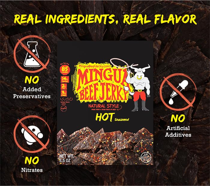 Mingua Beef Jerky (The Original) 7 oz Hot