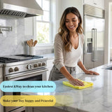 ROMERIZA INC. 6?Pack Microfiber Cleaning Cloths - Reusable, Lint?Free Multi?Color Towels for Kitchen, Car, Glass & Bathroom, Machine?Washable