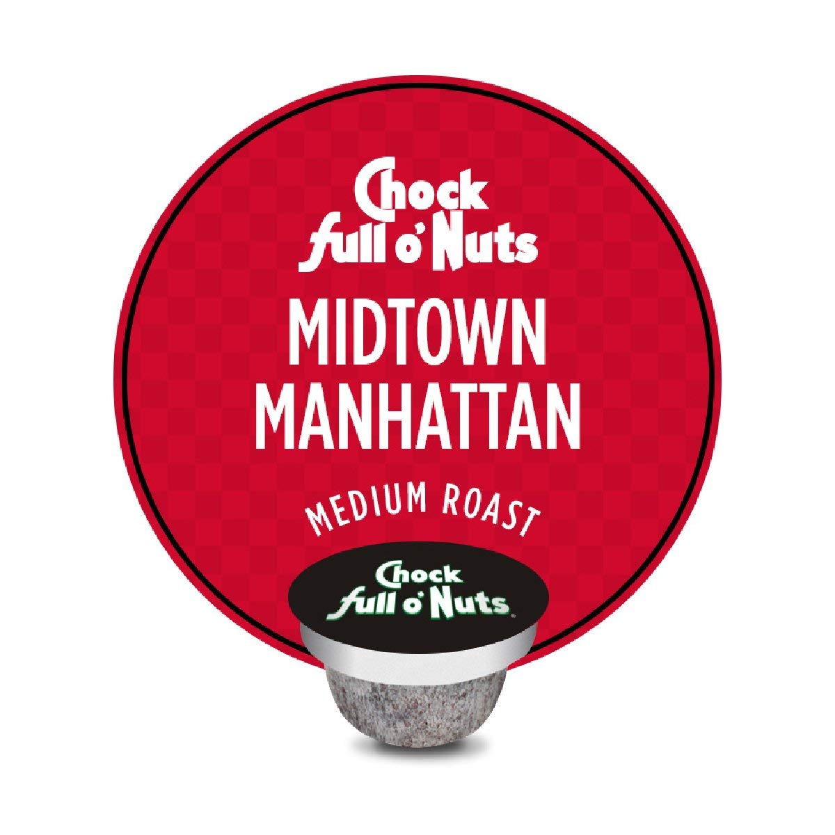 Chock Full o'Nuts Manhattan Medium Roast, K-Cup Coffee Pods (3.8 Ounce (Pack of 1), Midtown Manhattan)