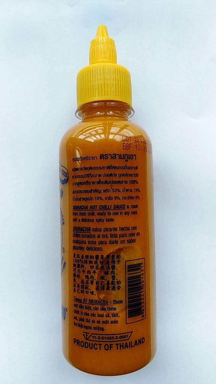 Three Mountain: Original Sriracha Yellow Chilli Sauce 10.05 Oz.(285 G.) by satangice