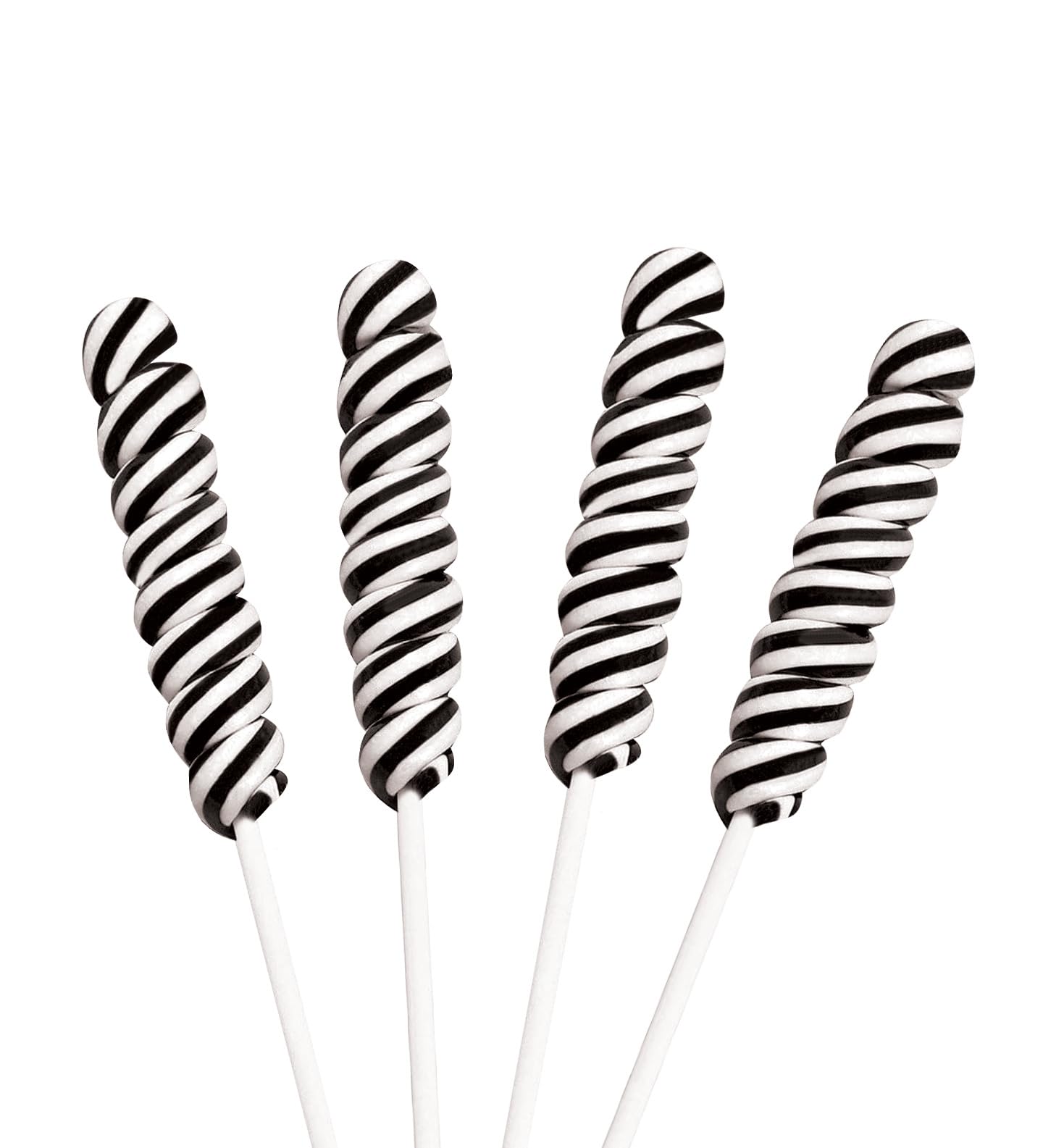 Black Twisty Lollipops - 24 Unicorn Suckers Individually Wrapped Bulk - Great for Candy Buffet - Wedding - Graduation - Halloween - Baby Shower