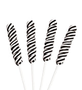 Black Twisty Lollipops - 24 Unicorn Suckers Individually Wrapped Bulk - Great for Candy Buffet - Wedding - Graduation - Halloween - Baby Shower