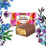 Delicious Eastern European Sweets - Mini Peanuts and Sunflower Seed Halva and Mini Sunflower Seeds and Sesame Kozinaki Chocolate Glazed Bars Assorted