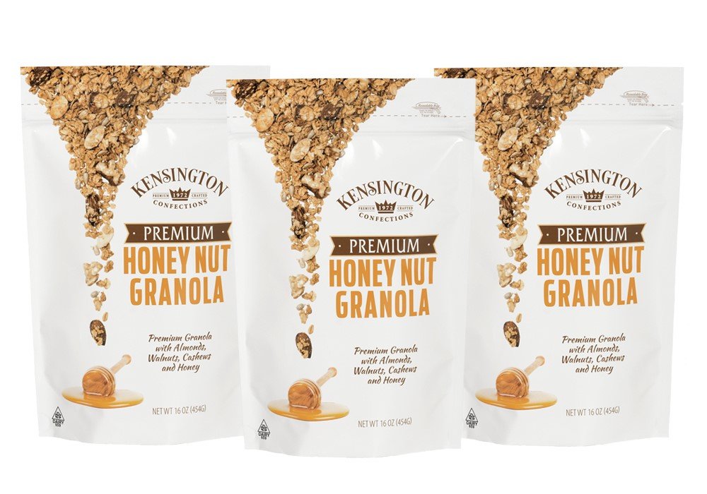 Kensington Honey Nut Premium Granola, 16oz-Pack of 3