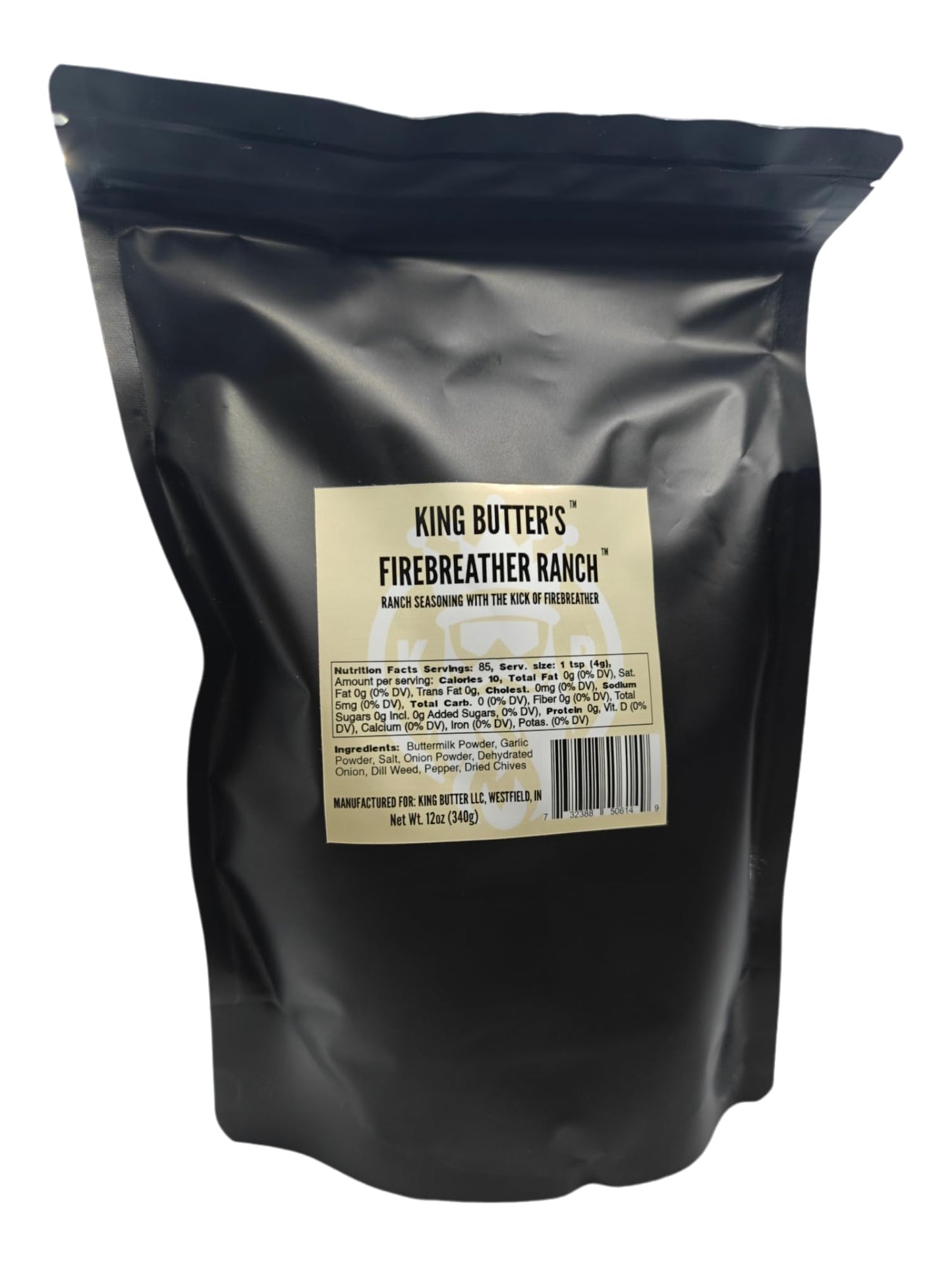 King Butter Firebreather Ranch - Spicy Ranch Seasoning Blend with 7-Pepper Heat | Dip Mix, Wing Coating & Veggie Seasoning | Bold Craft Seasoning |