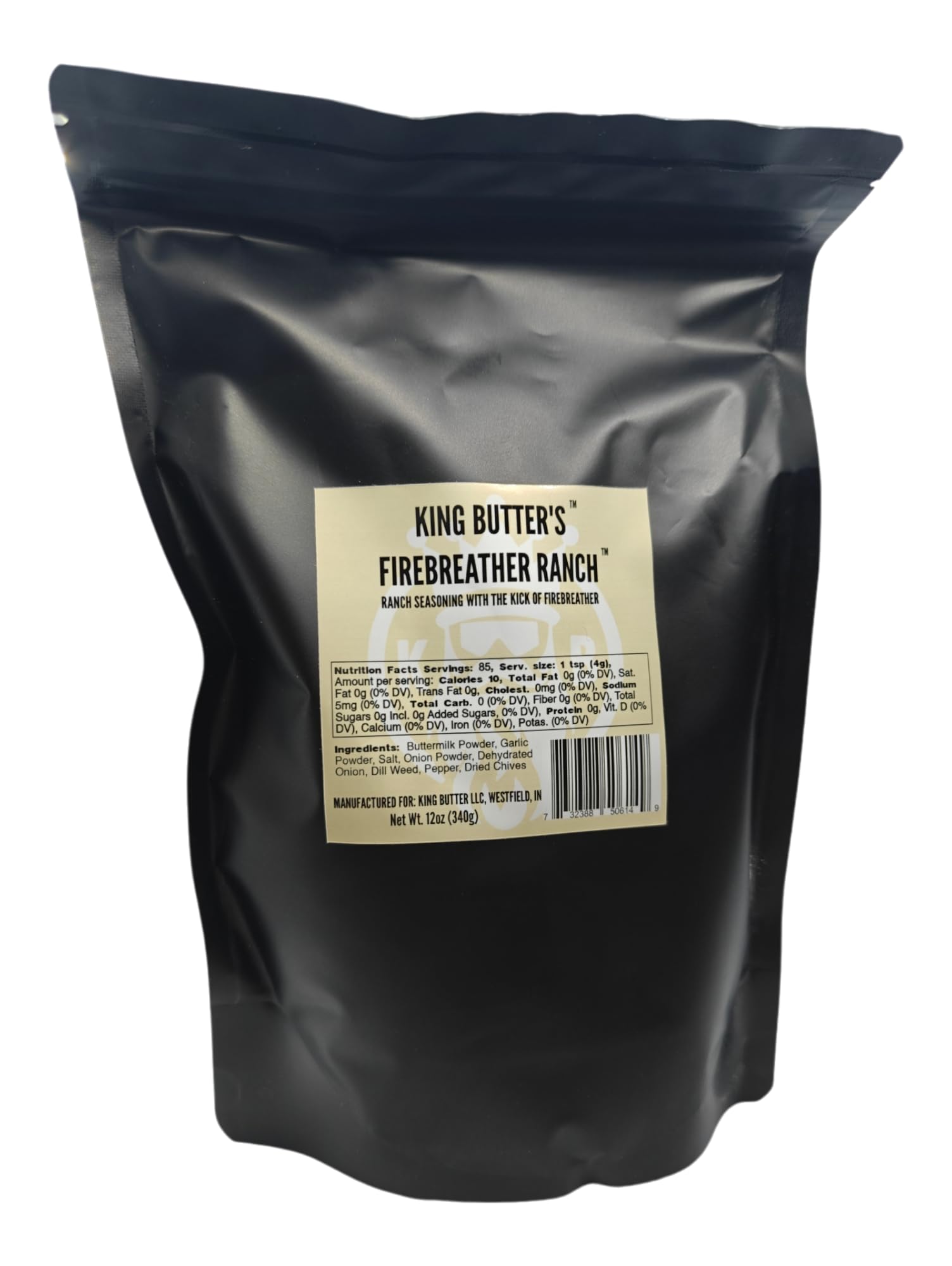 King Butter Firebreather Ranch - Spicy Ranch Seasoning Blend with 7-Pepper Heat | Dip Mix, Wing Coating & Veggie Seasoning | Bold Craft Seasoning |