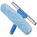 Unger Professional 2-in-1 Squeegee & Scrubber - 10” Window Cleaning Tool - Cleaning Supplies, Squeegee for Window Cleaning, Commercial & Residential