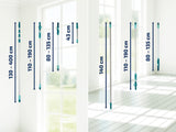 Leifheit Click System Handle, Mop Handle Adjustable and Extendable Between 145-400 cm, Telescopic Pole to Extend Reach of Squeegee, Duster or Mop Head