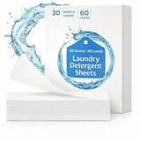 Laundry Detergent Sheets, 30 Laundry Soap Sheets 60 Loads, Travel Friendly Detergent Sheets, Eco Friendly Laundry Detergent Sheets, Compact Washer