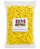 Banana Shaped Candy - 1 lb Bulk Bag of Crunchy Fruit Flavor Nostalgic Retro Treat