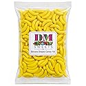 Banana Shaped Candy - 1 lb Bulk Bag of Crunchy Fruit Flavor Nostalgic Retro Treat