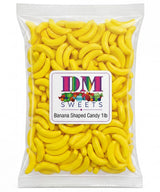 Banana Shaped Candy - 1 lb Bulk Bag of Crunchy Fruit Flavor Nostalgic Retro Treat