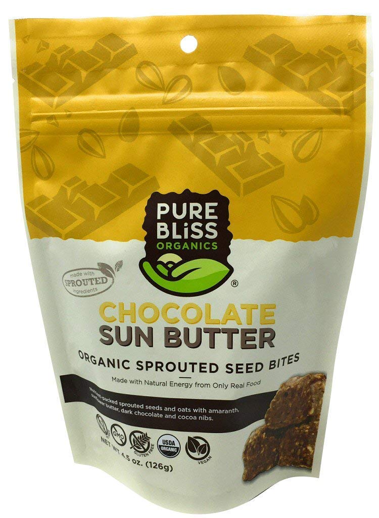 Pure Bliss Organics Organic Choc Sun Butter Sprouted Seed Bites, 4.2 OZ