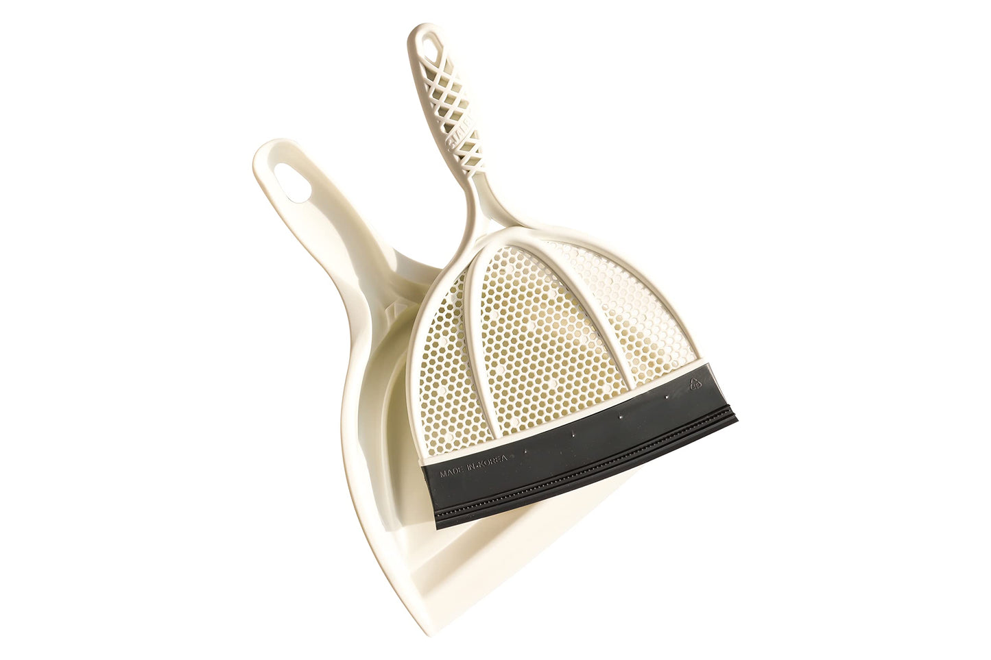 Broombi Silicone Handheld Brush & Dustpan Set - All Smooth Surface Squeegee Sweeper - Ideal for Pet Hair Removal, Wet and Dry Use to Maximize Clean-Up