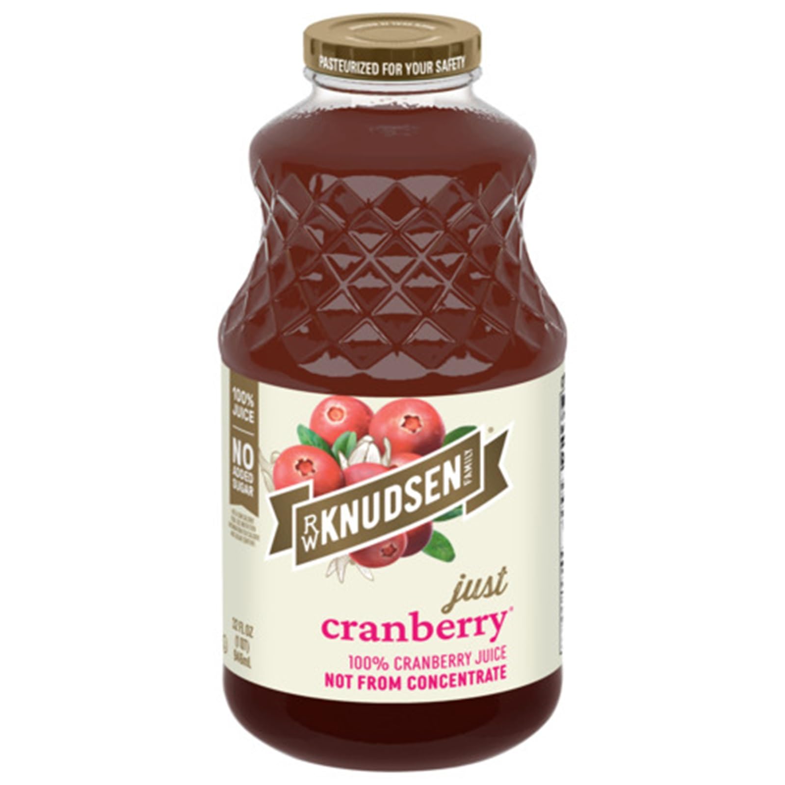 R.W. Knudsen Just Cranberry Juice, 32 fl oz (Pack of 1)