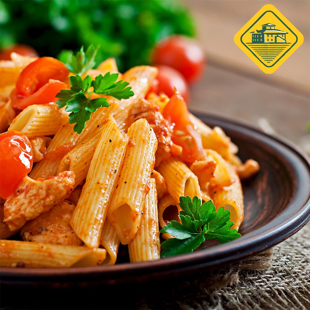Le Stagioni D’Italia Penne rigate Pasta, 16 oz. Biodegradable Pack (1 pack) - 100% Traceable - Non-GMO Pasta Made with Only 100% Italian Durum Wheat