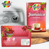 Jamaica Té (Hibiscus Tea) - 25 Tea Bags - Vegan, 100% Natural - Premium Therbal Brand