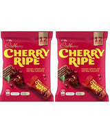 Cadbury Cherry Ripe Chocolate Share Pack - 2 Packs of 12 Bars (180g Each) - Made in Australia