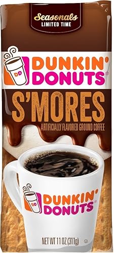 Dunkin Donuts Smores Ground Coffee, 11 Oz, (Pack of 3)