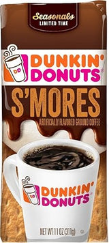 Dunkin Donuts Smores Ground Coffee, 11 Oz, (Pack of 3)