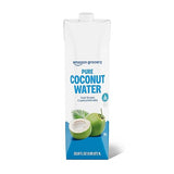Amazon Fresh, 100% Pure Coconut Water Original, Not from Concentrate, 33.8 Fl Oz
