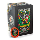 Bones Coffee Company Flavored Coffee Bones Cups Jamaican Me Crazy Flavored Pods | 12ct Single-Serve Coffee Pods Compatible with Keurig 1.0 & 2.0