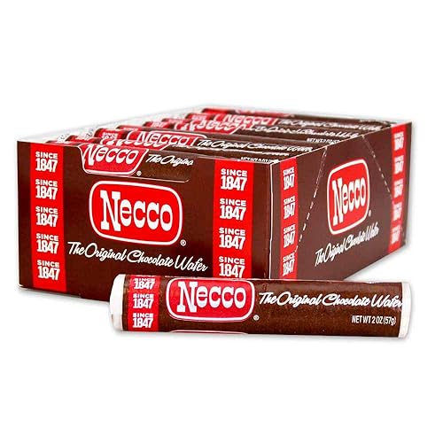 Necco Chocolate Wafers Pack of 24 Rolls