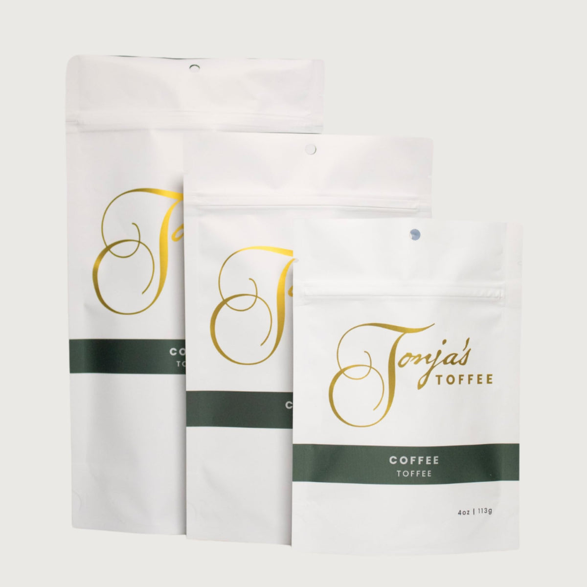 Tonja's Toffee Milk Chocolate Almond Toffee 4oz, 8oz, 16oz | Handcrafted | Small-Batch | Gluten-Free | Dye-Free | Made in USA | Family Owned