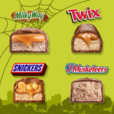 SNICKERS, TWIX, MILKY WAY & 3 MUSKETEERS Chocolate Halloween Candy Bar Assortment, Assorted Chocolate Candy Variety Pack,110 Ct Bulk Bag