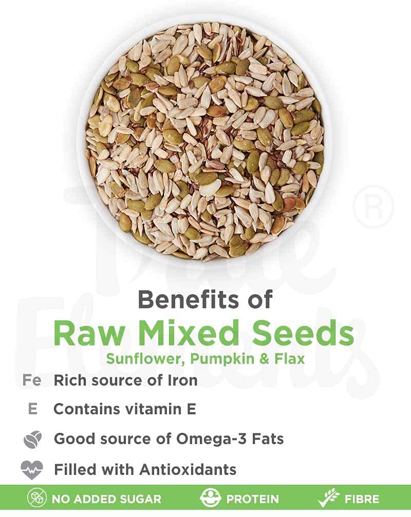 True Elements Raw Sunflower, Pumpkin & Flax Seeds, 150g