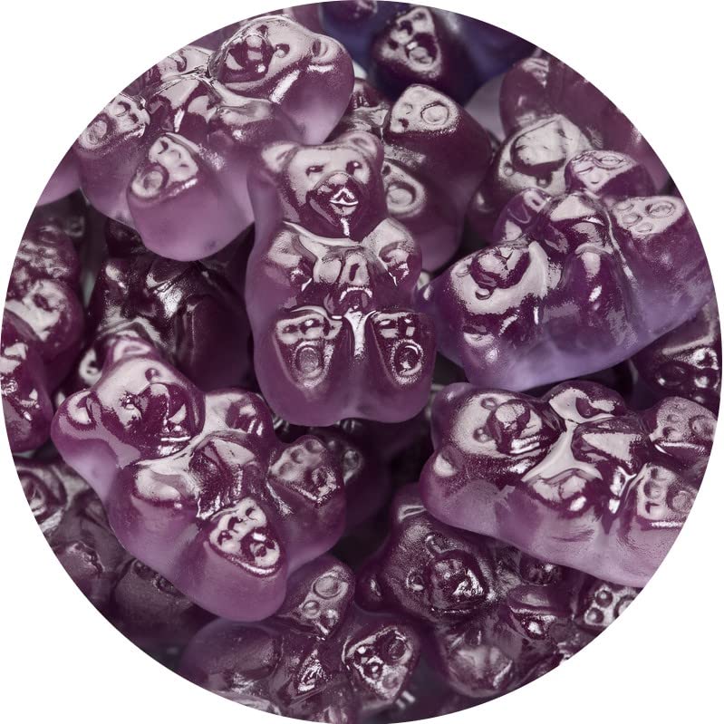 All City Candy Flavorful, Fresh & Soft 5 Pound Bulk Gummi Bear Candy Bags Individual Fruit Flavors World's Best Gummy Candy (Grape)