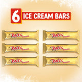 TWIX Ice Cream Bars Vanilla Caramel Chocolatey Cookie Dessert Bar Individually Wrapped, 6 Pack, 1.93 Oz Bars