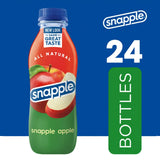Snapple Apple All Natural Juice Drink Gluten Free 16 fl oz 100% Recycled Plastic Bottle 24 Pack