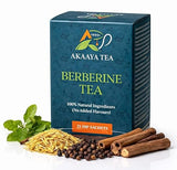 Akaaya Berberine Tea - Caffeine-Free Herbal Tea with Berberine, Cinnamon, Licorice & Black Pepper - Daily Wellness Tea - 21 Sachets - Non-GMO