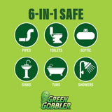 Green Gobbler Drain Clog Remover & Drain Cleaner Powder, 20+ Treatments, Maintenance Breaks Down Grease, Paper, Fat & Oil, Septic Safe