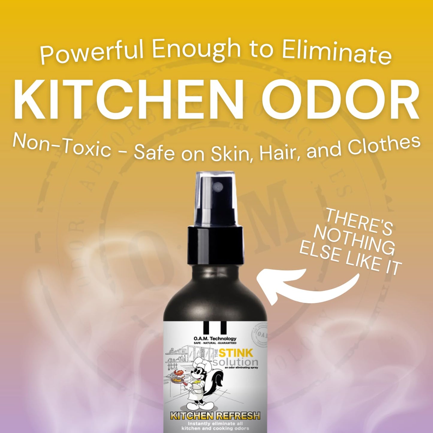 The Stink Solution Kitchen Odor Eliminator For Strong Odor: Garbage Can & Refrigerator Deodorizer, Cooking & Trash Smell Remover 1 16 oz Bottle (Sugar