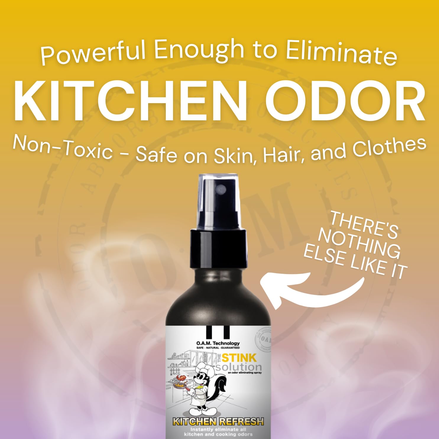 The Stink Solution Kitchen Odor Eliminator For Strong Odor: Garbage Can & Refrigerator Deodorizer, Cooking & Trash Smell Remover 1 16 oz Bottle (Sugar