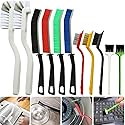 11Pcs Crevice Cleaning Brush Set, Hard Bristle Gap Cleaner Brushes,Ideal for deep Cleaning Gaps, Kitchens, Sinks, bathrooms, Tight Spaces, Corners