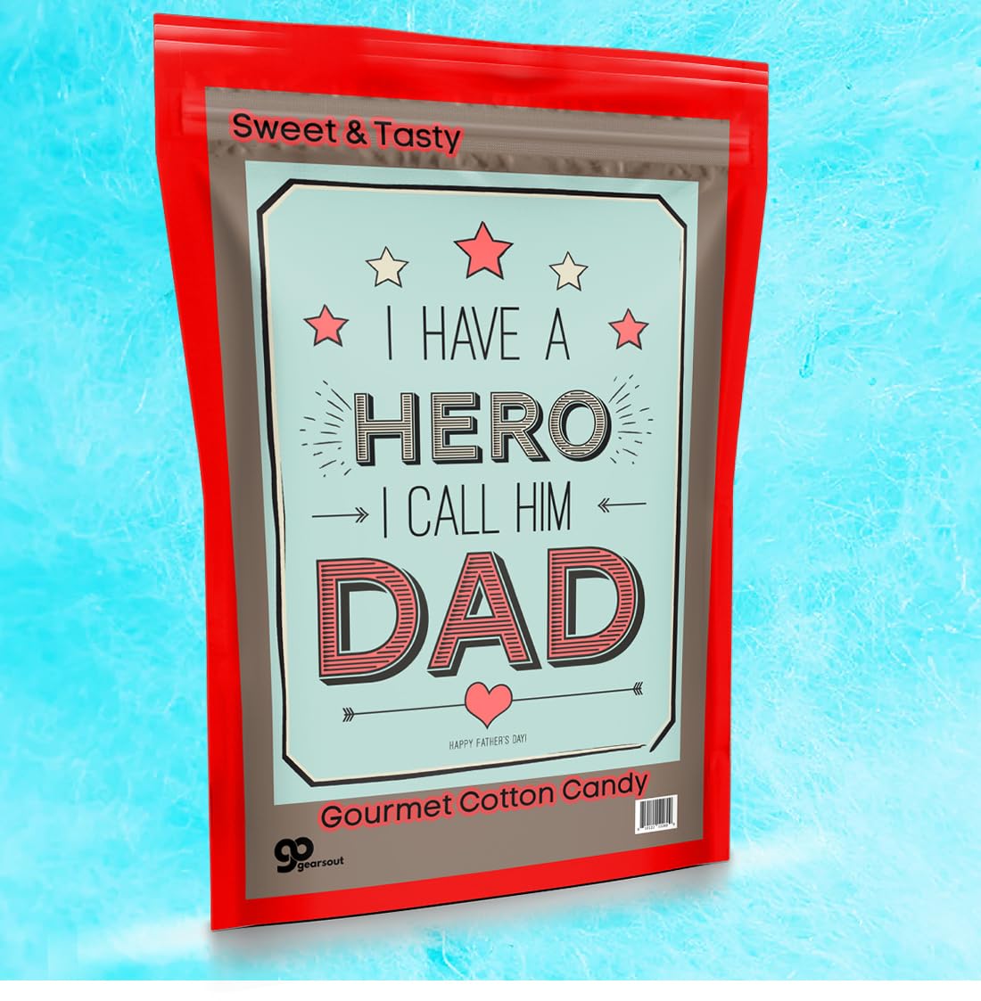 Hero Called Dad Cotton Candy - Sweet Tribute to Fathers - Premium Handcrafted Confection - Order Now and Celebrate the Hero in Your Life!