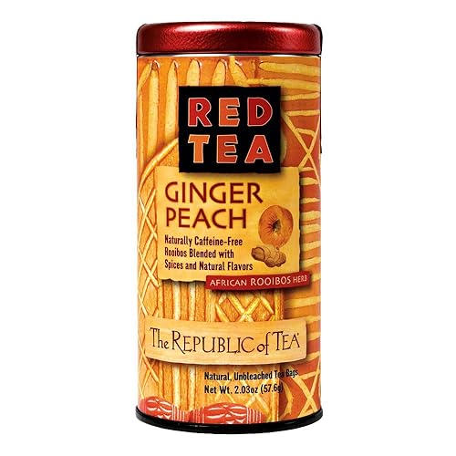 The Republic of Tea Ginger Peach Red Tea, 36 Tea Bags