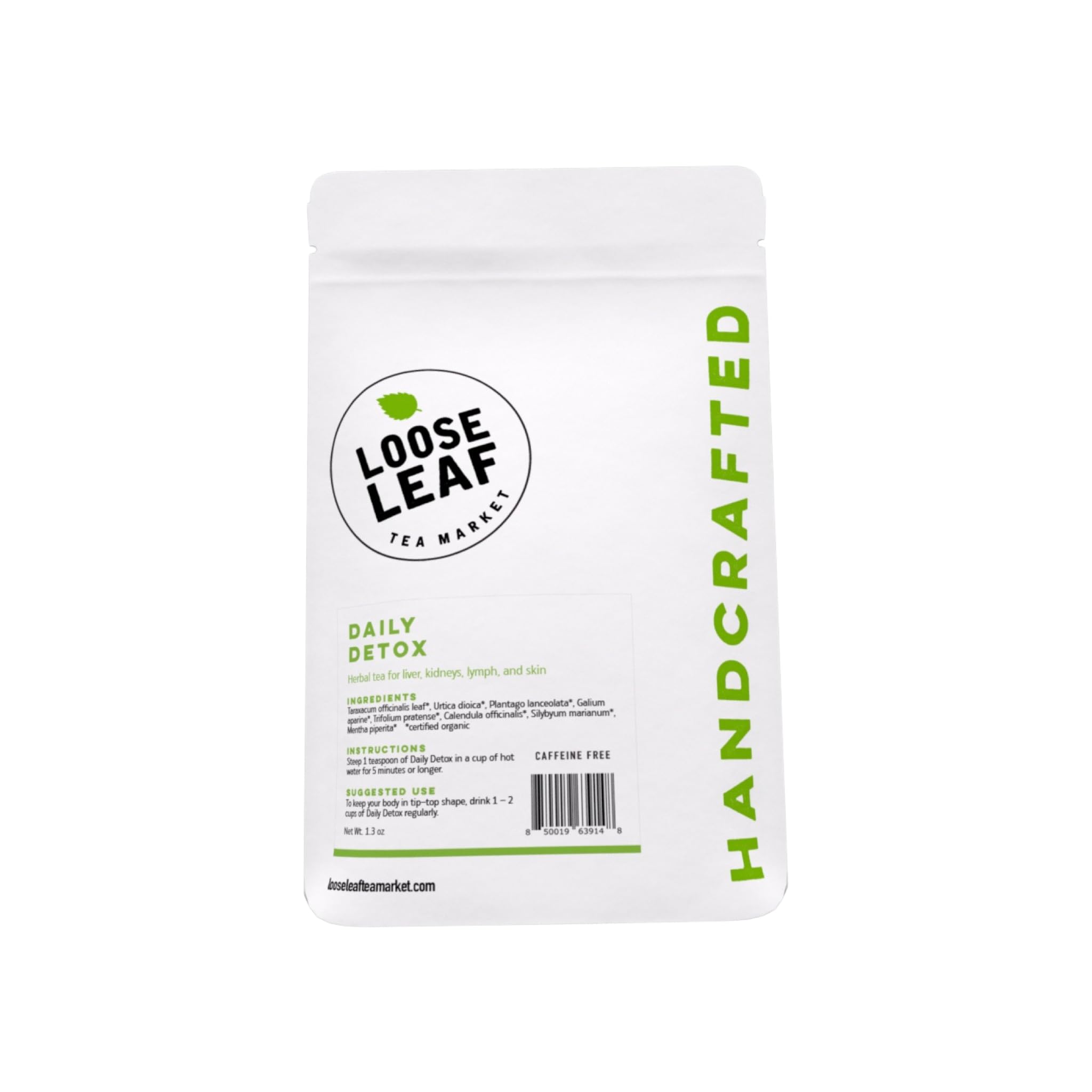 Daily Detox Cleansing Herbal Tea, Caffeine Free Organic Loose Leaf Tea for detoxing